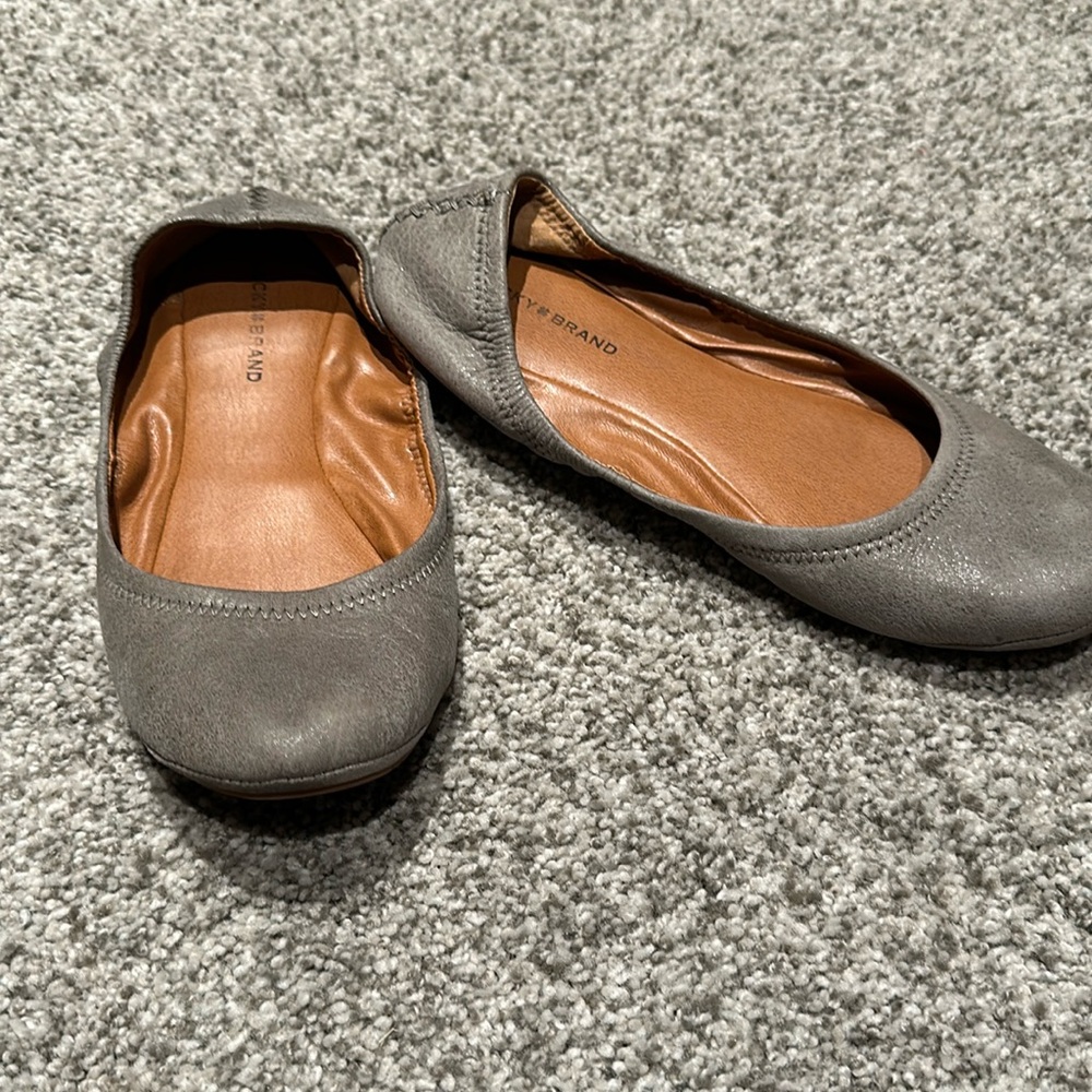 Lucky Brand Gray Ballet Flats - Size 7